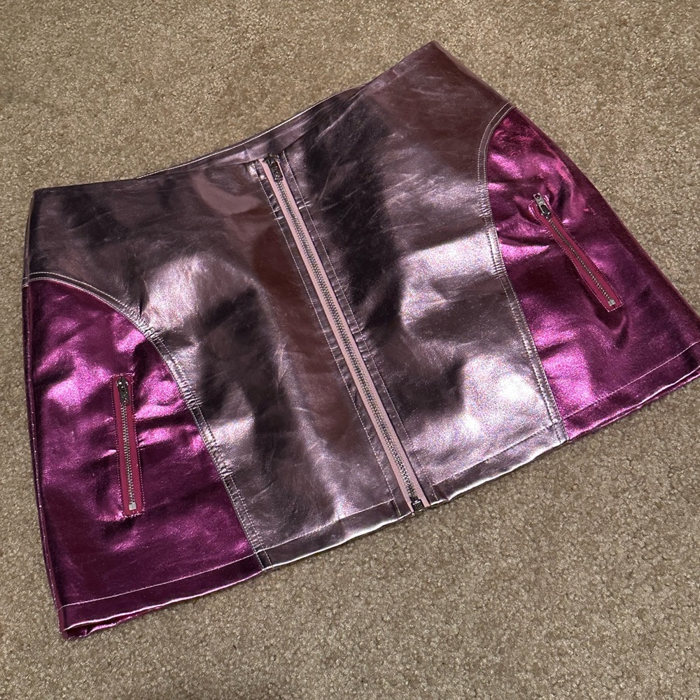 ASOS Pink metallic Mini Skirt